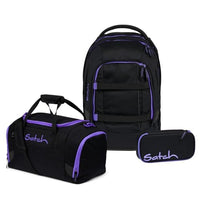 Thumbnail for satch Pack school backpack set (3 pieces) including pencil case and sports bag (Purple Phantom) on sale