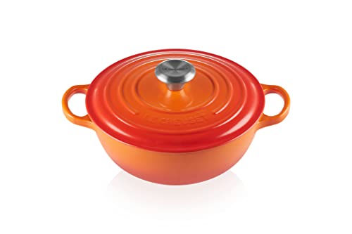 Le Creuset Signature La Marmite cast iron casserole dish, Ø 26 cm, suitable for all hob types and induction, volume: 4.1 l, 4.255 kg, Deep Teal, 21114266420430 on sale
