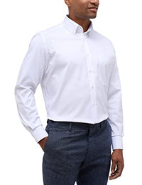 Thumbnail for ETERNA Comfort Fit Cover Hemd Langarm Button Down Kragen Blickdicht weiß im Sale