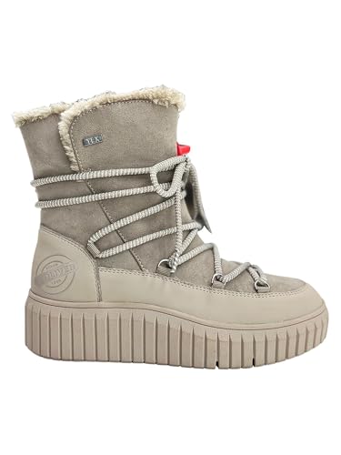 s.Oliver Damen Stiefeletten zum Schnüren Wasserabweisend Vegan, Braun (Taupe), 39 EU im Sale