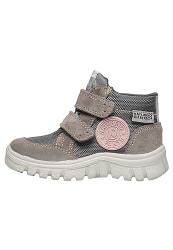 Naturino GEMINAE LOW WP-Stiefel aus Veloursleder und Stoff-Grau, grau 29 im Sale