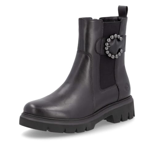 Remonte Damen Chelsea Boots D1W74, Frauen Stiefeletten,lose Einlage,Bootee,Booties,halbstiefel,Kurzstiefel,uebergangsschuhe,schwarz (00),40 EU im Sale
