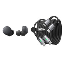 Thumbnail for Sony LinkBuds Truly Wireless Noise Cancelling Headphones & INIU USB C auf USB C Kabel, 100W [2m+2m] Typ C Schnellladekabel PD 5A QC 4.0 Nylon Ladekabel im Sale