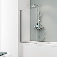 Thumbnail for Schulte Duschwand Berlin, 70 x 130 cm, 5 mm Sicherheitsglas klar hell, alunatur, D16503 01 50, Duschabtrennung für Badewanne im Sale