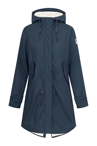 derbe Friese Tidaholm Damen Regenmantel Dunkelblau Gefüttert | Regenmantel | Frauen | mit Futter | Hamburg | Friesennerz | Warm im Sale