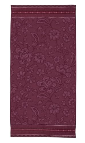 Pip Studio Jasmin Jaquard Duschtuch Dark pink 70x140cm (1 Stück) im Sale