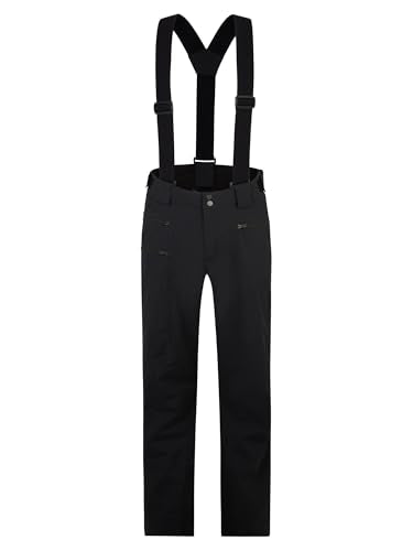 Ziener Herren TRONADOR Ski-Hose/Schnee-Hose | wasserdicht, Träger, PFC frei, Black, 52 im Sale
