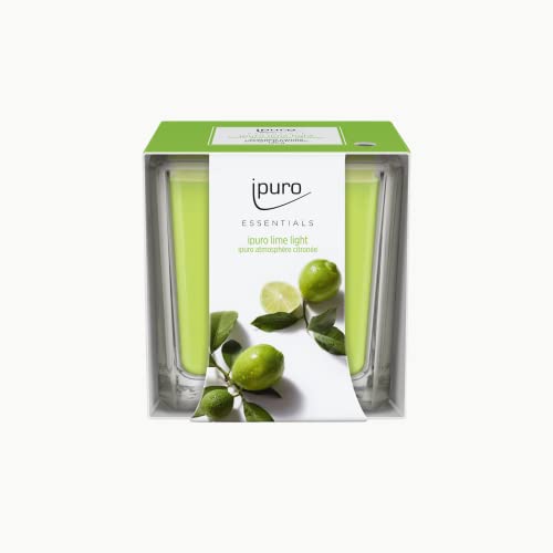 ipuro - decorative ipuro lime light scented candle - minimalist &amp; puristic scented candles in a glass - intense scented candles with sparkling &amp; floral notes - stylish candle 125 g on sale