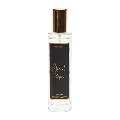 Riviera Maison Room Spray, Natural Room Fragrance, Fragrance Spray, Spicy Scent - RM Patchouli Pepper Room Spray - Glass - Black - (ØxH) 4.5x21.5 on Sale