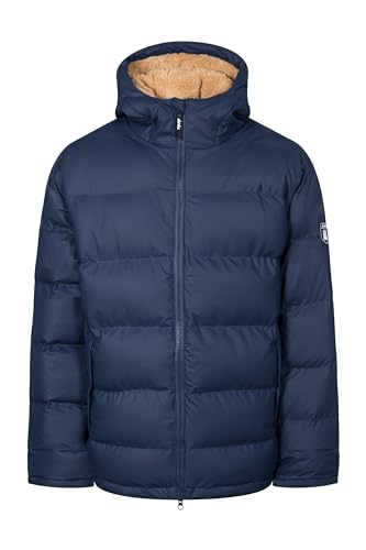 derbe Herren Winterjacke Interholm Cozy dress blue caramel dunkelblau beige - im Sale