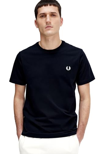 T-SHIRT UOMO FRED PERRY NAVY im Sale
