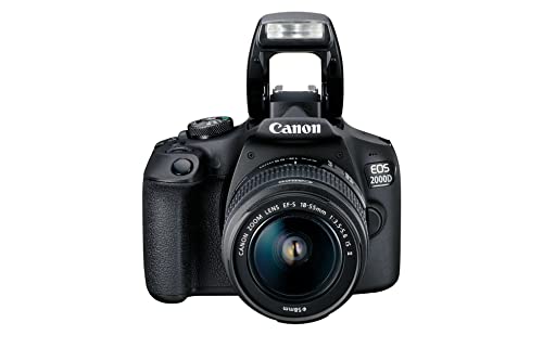 Canon EOS 2000D Spiegelreflexkamera - mit Objektiv EF-S 18-55 IS II (24,1 MP, DIGIC 4+, 7,5 cm (3.0 Zoll) LCD, Display, Full-HD, WIFI, APS-C CMOS-Sensor), schwarz im Sale