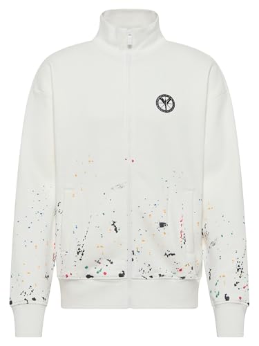 Carlo Colucci Sweatjacke Paint Drop Weiß im Sale