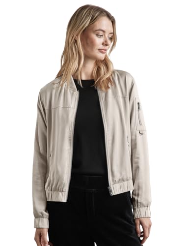 STREET ONE Damen A212259 Satin-Blouson, Smooth Sand beige, 40 im Sale