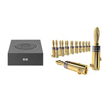 Thumbnail for ELAC Debut A4.2 Atmos Speaker Black decor & Simple, fast, flexible^Firm hold^Interference-free sound: Thanks to the high-quality 24K gold plating inside and out, the banana plugs are permanently