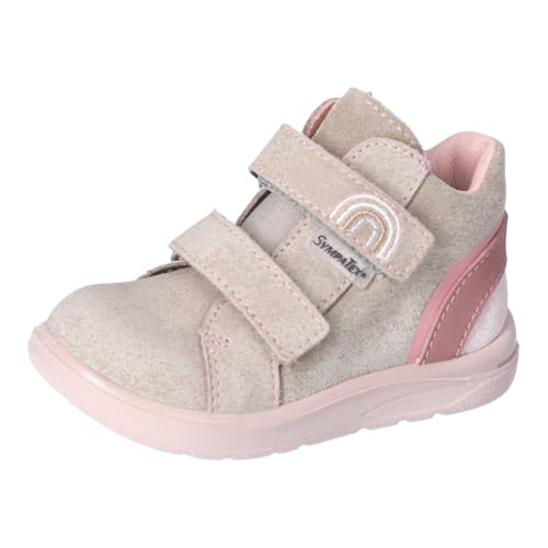 RICOSTA Mädchen Stiefel Lara, Kinder Lauflernschuhe, Weite: Mittel, Sympatex, Klettstiefel, Booties, wasserdicht, Tundra/Rose (650), 25 EU im Sale