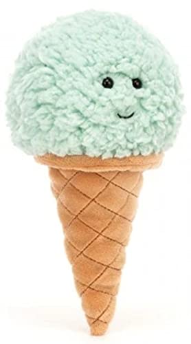 Jellycat Irresistible Mint Eiscreme-Kegel zum Sammeln, Plüsch-Dekoration