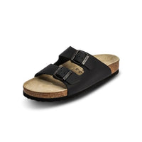 Thumbnail for VITAFORM Pantoletten für Damen und Herren I Sommer Sandalen mit Kork-Fußbett I Hausschuhe mit Riemen I Arbeitsschuhe für Pflegepersonal und Pflege I gelenkschonende und dämpfende Schuhe weiß 48 im Sale