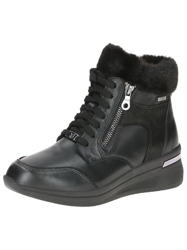 CAPRICE Women's High-Top Sneakers with Zippered Lining, Water-Repellent, Black (Black Comb), EU on Sale