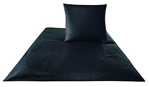 JOOP! Bettwaesche Mako-Satin Cornflower 4020 80x80 cm - 135x200 cm, Schwarz im Sale