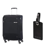 Thumbnail for Samsonite Base Boost - Spinner Erweiterbar Koffer, 66 cm, 67,5/73,5 L, Schwarz (Black) & Global Travel Accessories, Rechteckiger Gepäckanhänger, 10 cm im Sale