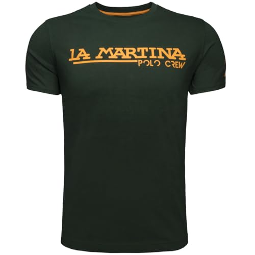 La Martina Herren T-Shirt XMR313 Dunkelgruen im Sale