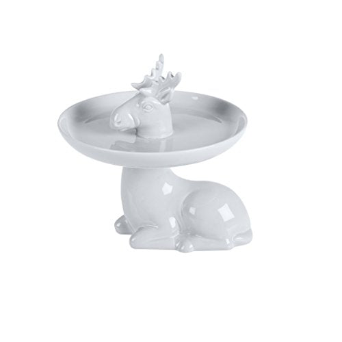 Sompex - JULU, moose plate - ceramic, grey (31901) on sale
