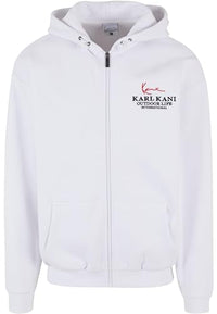 Thumbnail for Karl Kani Herren KU241-001-1 Chest Signature Os Full Zip Hoodie White im Sale