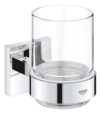 Thumbnail for GROHE Start Cube - Glas mit Halter (verdeckte Befestigung, Material: Glas /Metall), chrom, 41097000 im Sale