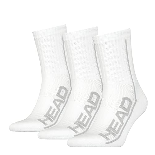 HEAD Unisex Adult Performance Short Crew Socks, White, 35/38, 3 pack on sale
