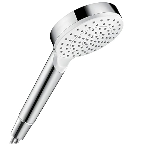hansgrohe wassersparender Duschkopf Crometta, Sparduschkopf 6l/min, Duschbrause, Weiß/Chrom im Sale