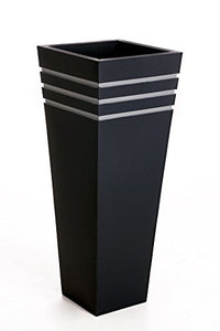 Thumbnail for VIVANNO Single Zinc Flower Pot New Classic 105cm Anthracite + Irrigation System on Sale