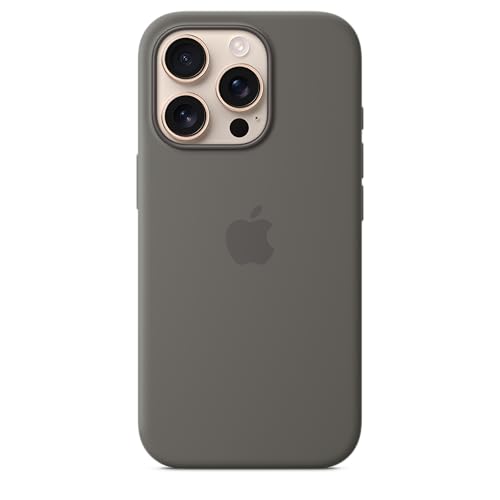 Apple iPhone 16 Pro Silikon Case mit MagSafe – Steingrau  im Sale