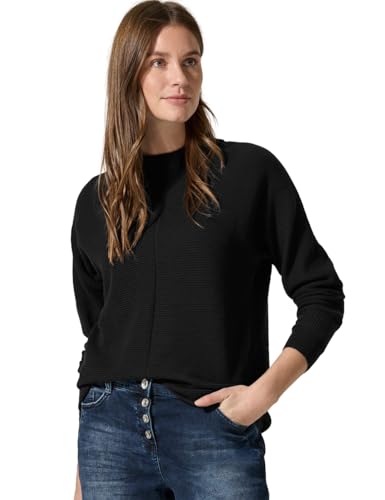 CECIL Damen B302871 Strukturmix Dolman Pullover, Schwarz,  EU im Sale
