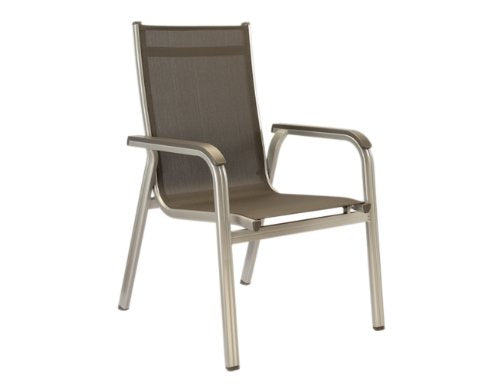 Kettler stacking chair, with armrests, silver/anthracite on sale