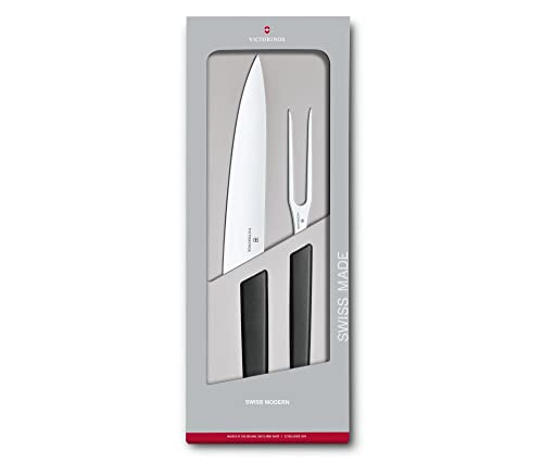 Victorinox, Swiss Modern, Professional Cooking Set, 2-piece, Extra Sharp, Stainless Steel, Robust Plastic Handle, Black on Sale