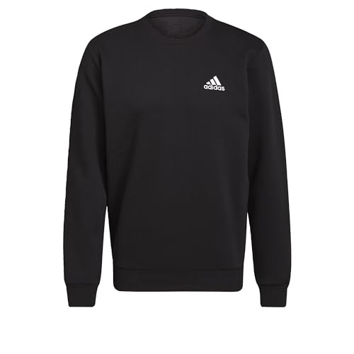 adidas Herren Feelcozy Essentials Fleece Sweatshirt, Legend Ink/White, im Sale