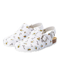Thumbnail for CLINIC DRESS Clog - Damen und Herren Clogs bunt weiß Motiv Biene. Unisex Schuhe für Krankenschwestern, Ärzte und Pflegekräfte. Bis im Sale