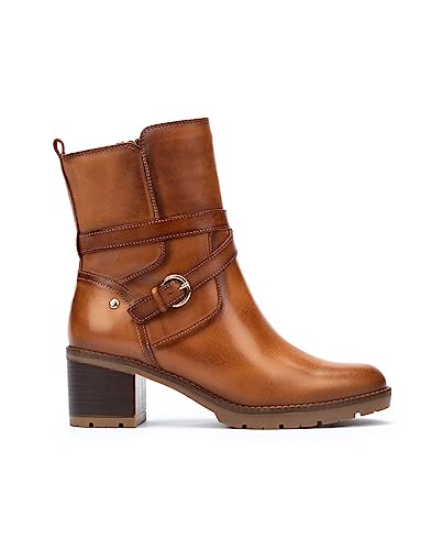 Pikolinos heeled ankle boots in leather LLANES for women color Marrón on sale
