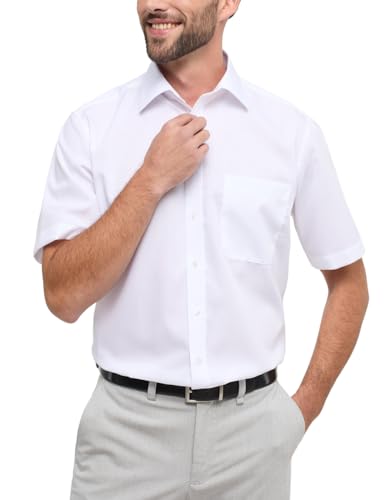 ETERNA Kurzarm Hemd COMFORT FIT Popeline unifarben, Hellblau, 46 im Sale