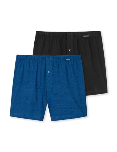 Schiesser Herren 2 Pack Boxershorts Baumwolle Jersey weich Multipack-Jerseyboxer Unterwäsche, Sortiert 1_180931, 7/  (2er Pack) im Sale