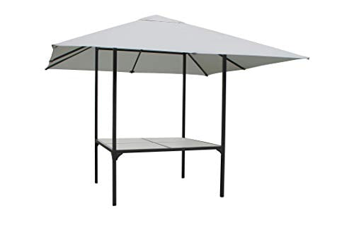 Leco Dining Pavillon: Esstisch und Gartenzelt (3 x 3 m) (anthrazit) im Sale