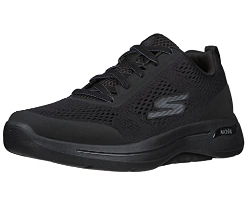 Skechers Men's Go Walk Arch Fit Idyllic Sneaker, Black Textile Synthetic Trim, 43.5 EU on sale