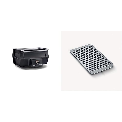 SEVERIN SEVO GT electric grill with lid for indoor and outdoor use &amp; cast iron grate for SEVERIN SEVO (SMART CONTROL)