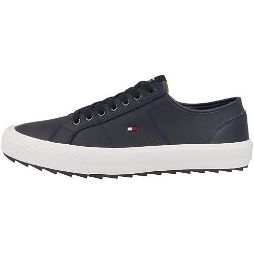 Tommy Hilfiger Herren Vulcanized Sneaker Cleated Schuhe, Blau (Desert Sky), 41 im Sale