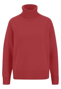 Thumbnail for FYNCH-HATTON Elegant knitted sweater made of soft wool hot ginger/ on sale