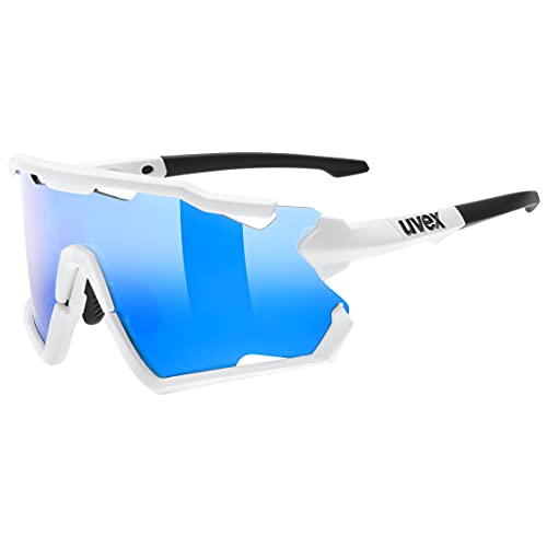 uvex sportstyle 228 Set - Sportbrille für Damen und Herren - beschlagfrei - inkl. Wechselscheiben - white matt/blue - one size im Sale