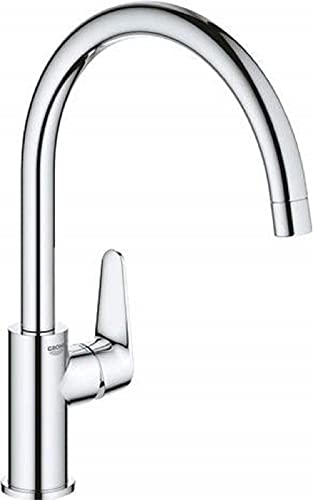 GROHE Start Curve 2020 - Einhand-Spültischbatterie (Auslauf mit Luftsprudler, Drehwinkel 360°, schnell und einfache Installation, drehbarer Ablauf), chrom, 31554001 im Sale