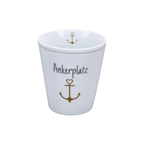 Krasilnikoff - Happy Mug - Becher, Tasse - Ankerplatz - Porzellan - H10 x Ø8,7 cm - Volumen: 330 ml im Sale