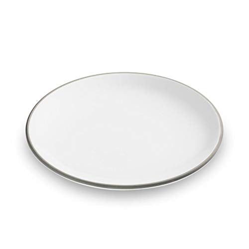 GMUNDNER KERAMIK Dessert plate Cup Diameter: 20 cm Grey rim Tableware, handmade in Austria on sale